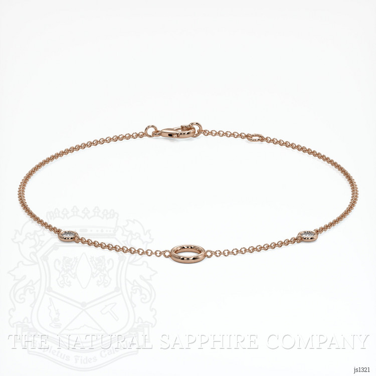 14K Rose Gold Accent Stones Bracelet Setting