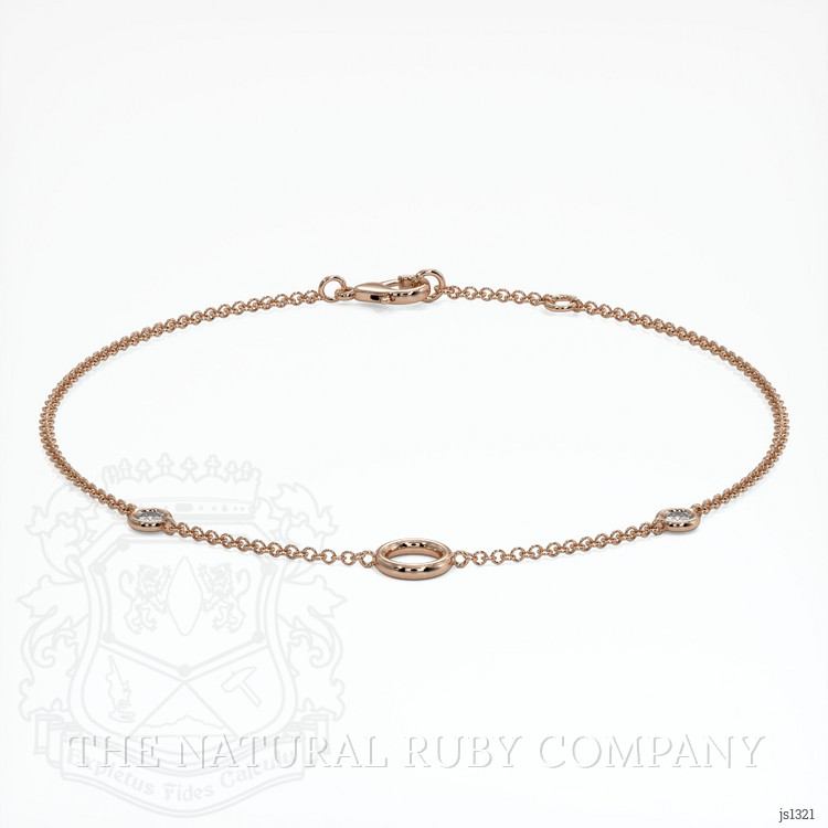 14K Rose Gold Accent Stones Bracelet Setting