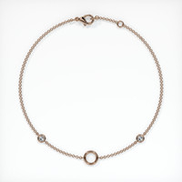 14K Rose Gold Accent Stones Bracelet Setting Image