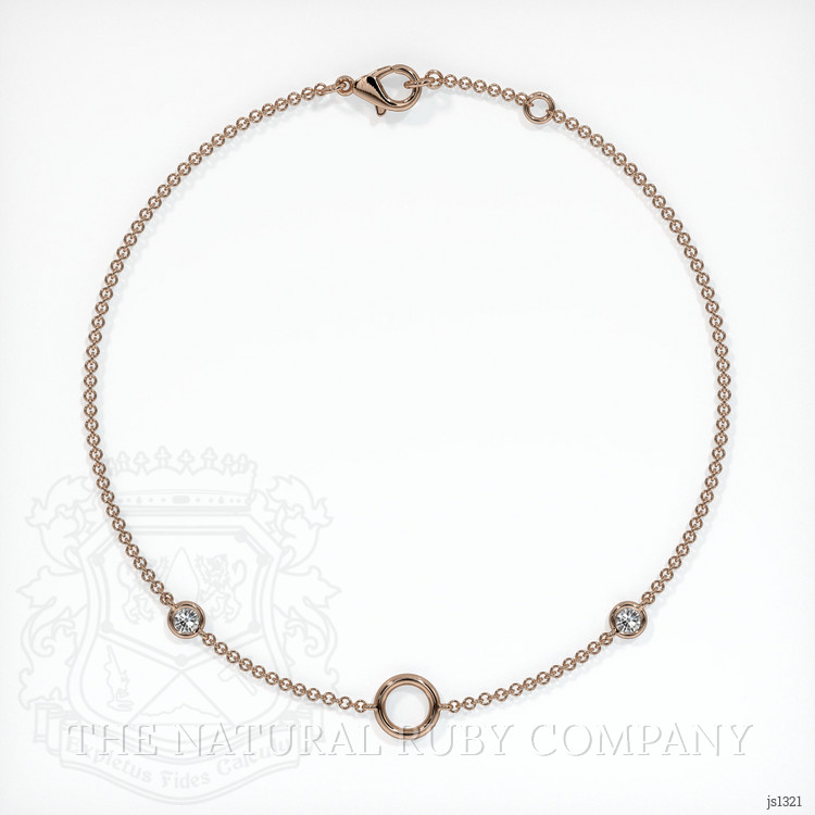 14K Rose Gold Accent Stones Bracelet Setting