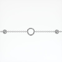 14K White Gold Accent Stones Bracelet Setting Image