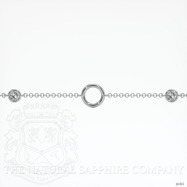 14K White Gold Accent Stones Bracelet Setting