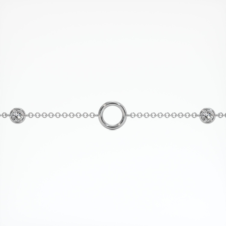 14K White Gold Accent Stones Bracelet Setting