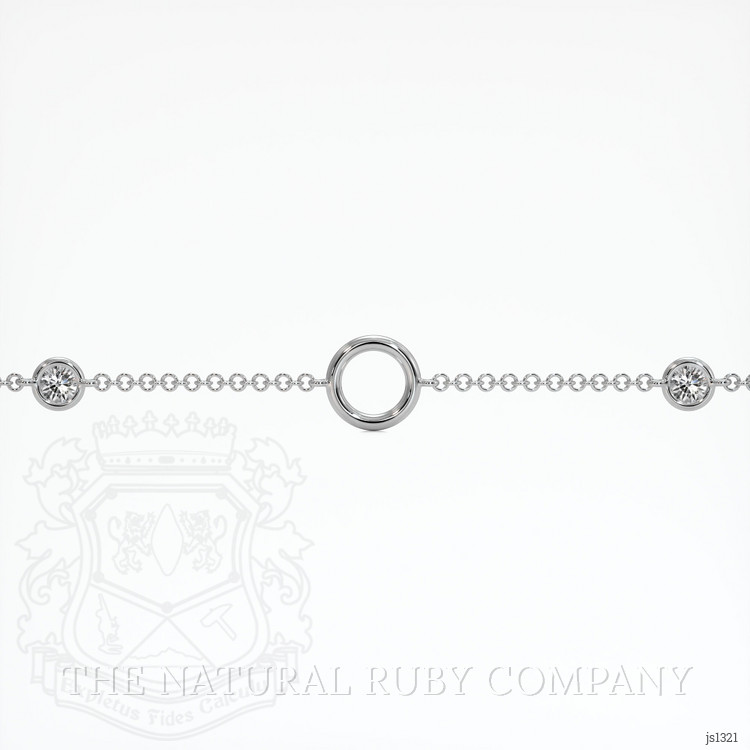 14K White Gold Accent Stones Bracelet Setting