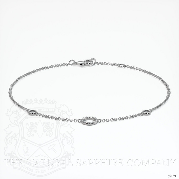 14K White Gold Accent Stones Bracelet Setting