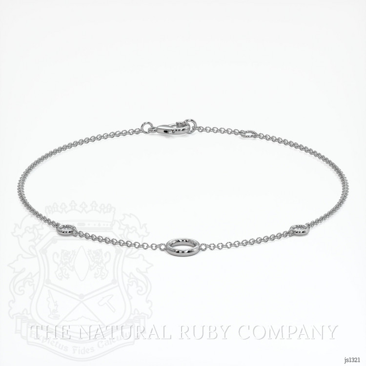 14K White Gold Accent Stones Bracelet Setting