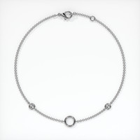 14K White Gold Accent Stones Bracelet Setting Image