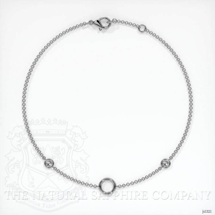 14K White Gold Accent Stones Bracelet Setting
