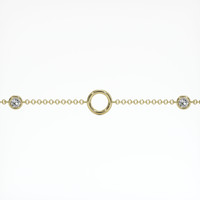 14K Yellow Gold Accent Stones Bracelet Setting Image
