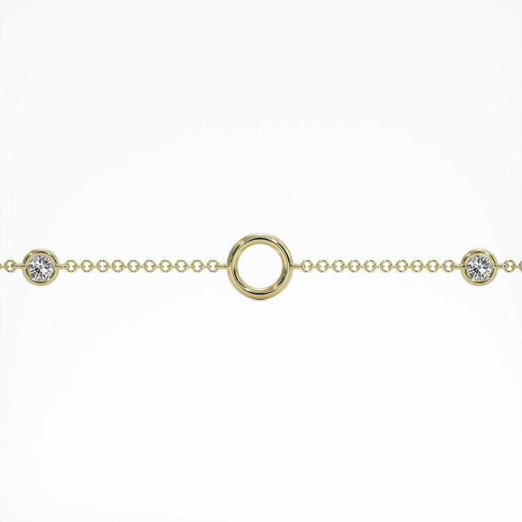 14K Yellow Gold Accent Stones Bracelet Setting
