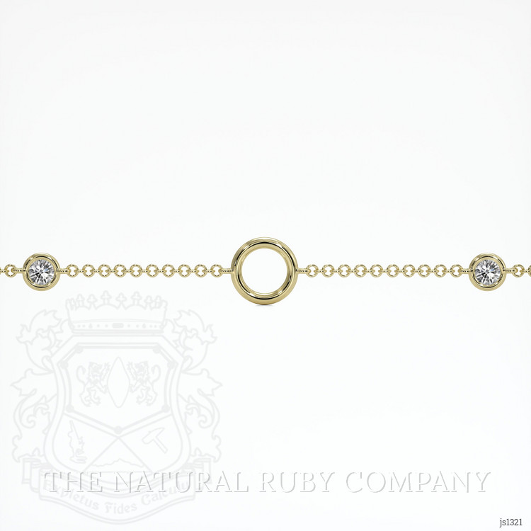 14K Yellow Gold Accent Stones Bracelet Setting