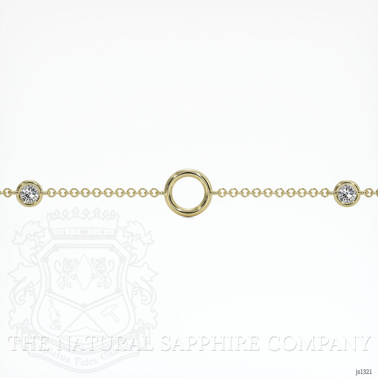 14K Yellow Gold Accent Stones Bracelet Setting