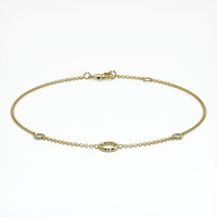 14K Yellow Gold Accent Stones Bracelet Setting Image