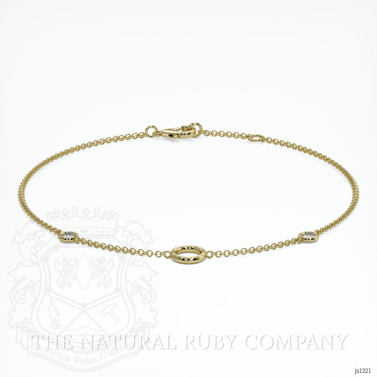 14K Yellow Gold Accent Stones Bracelet Setting
