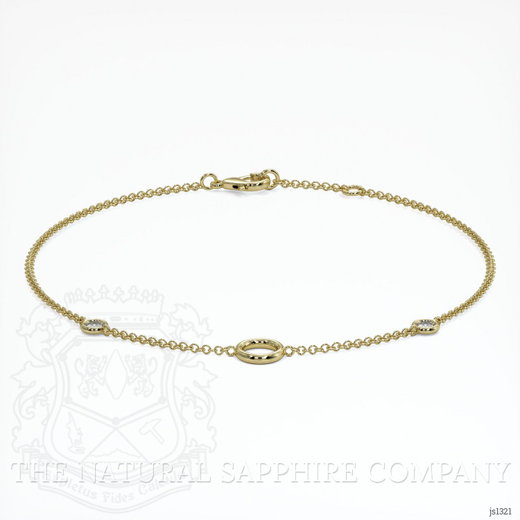 14K Yellow Gold Accent Stones Bracelet Setting