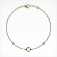 14K Yellow Gold Accent Stones Bracelet Setting Image