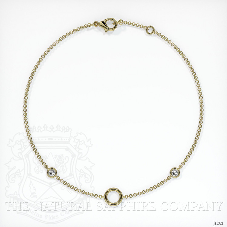 14K Yellow Gold Accent Stones Bracelet Setting