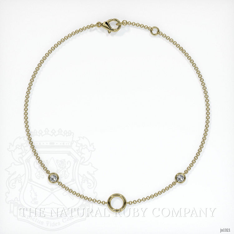 14K Yellow Gold Accent Stones Bracelet Setting