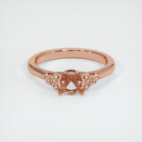 14K Rose Gold Accent Stones Ring Setting Image