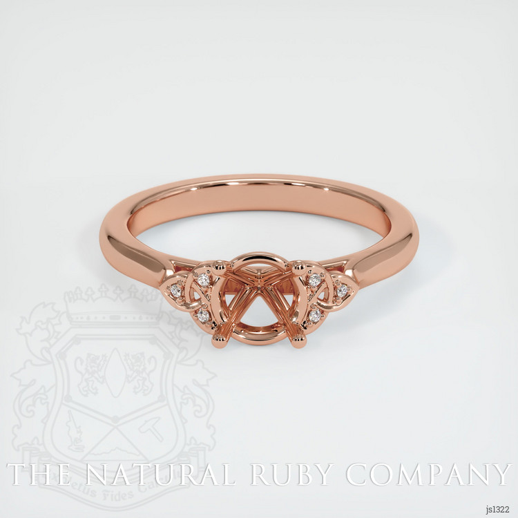 14K Rose Gold Accent Stones Ring Setting