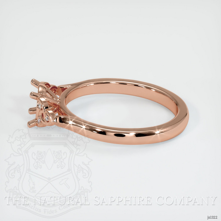 14K Rose Gold Accent Stones Ring Setting