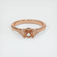 18K Rose Gold Accent Stones Ring Setting Image