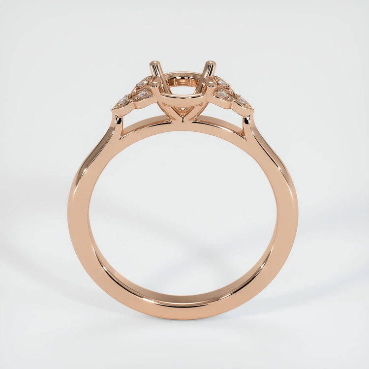 18K Rose Gold Accent Stones Ring Setting
