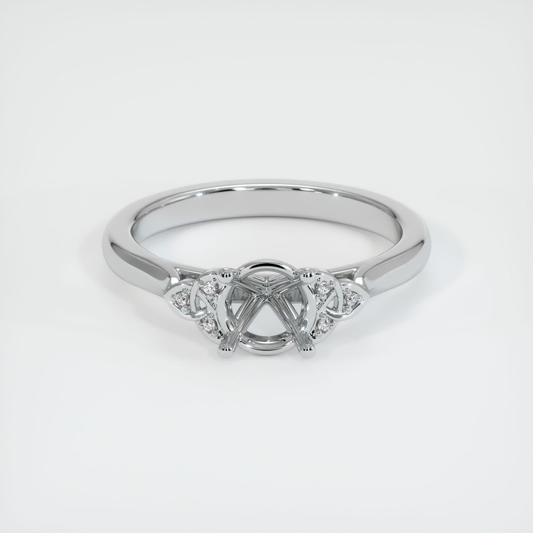 10K White Gold Accent Stones Ring Setting