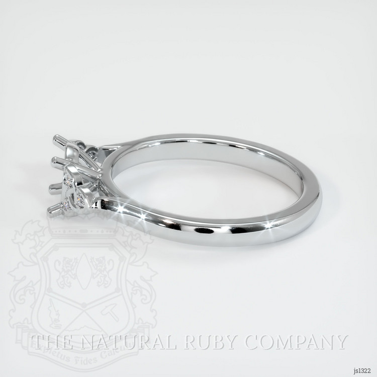 10K White Gold Accent Stones Ring Setting