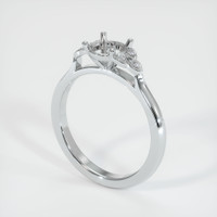 14K White Gold Accent Stones Ring Setting Video