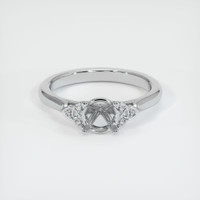 14K White Gold Accent Stones Ring Setting Image