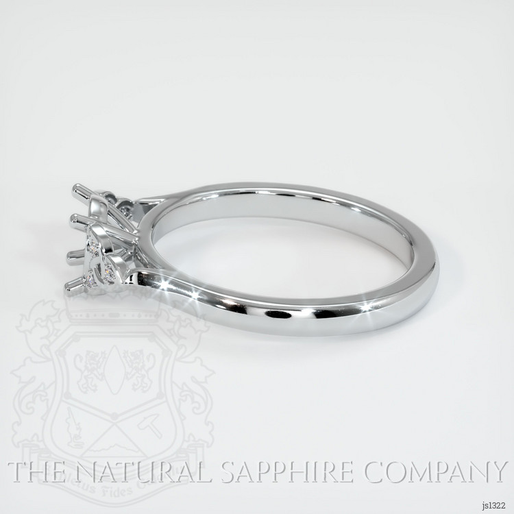 14K White Gold Accent Stones Ring Setting