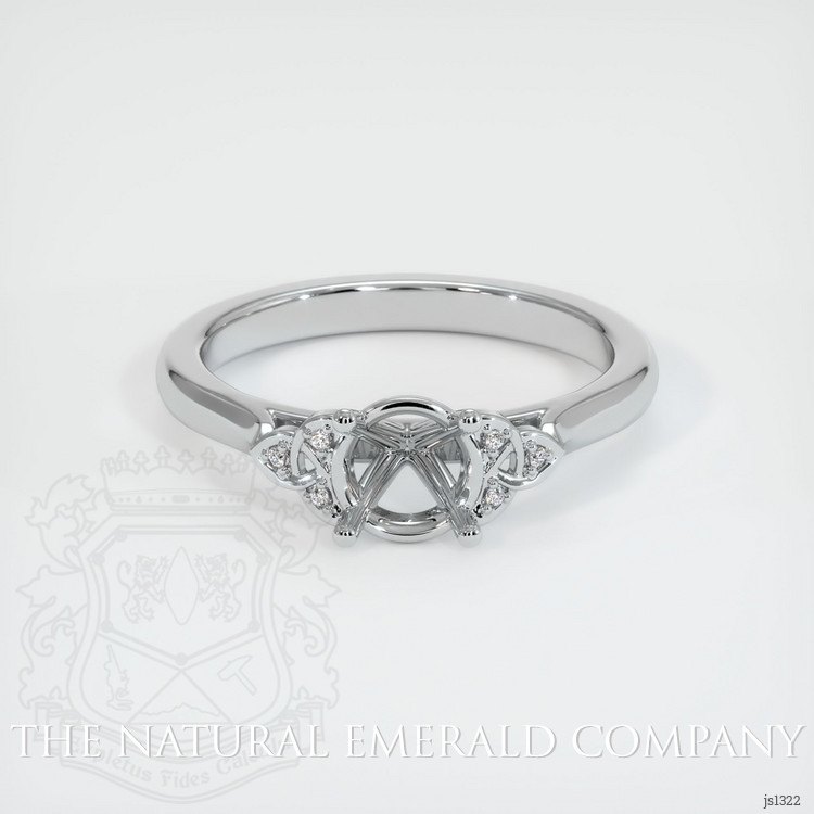 18K White Gold Accent Stones Ring Setting