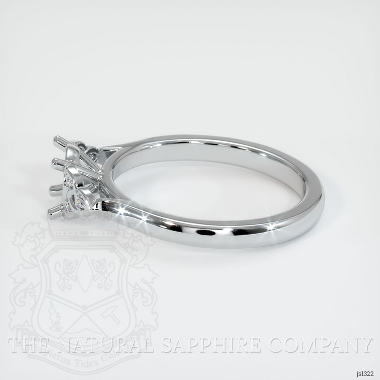 18K White Gold Accent Stones Ring Setting