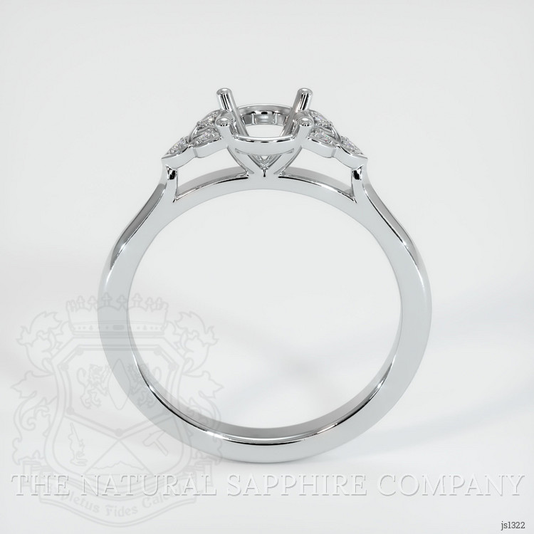 18K White Gold Accent Stones Ring Setting