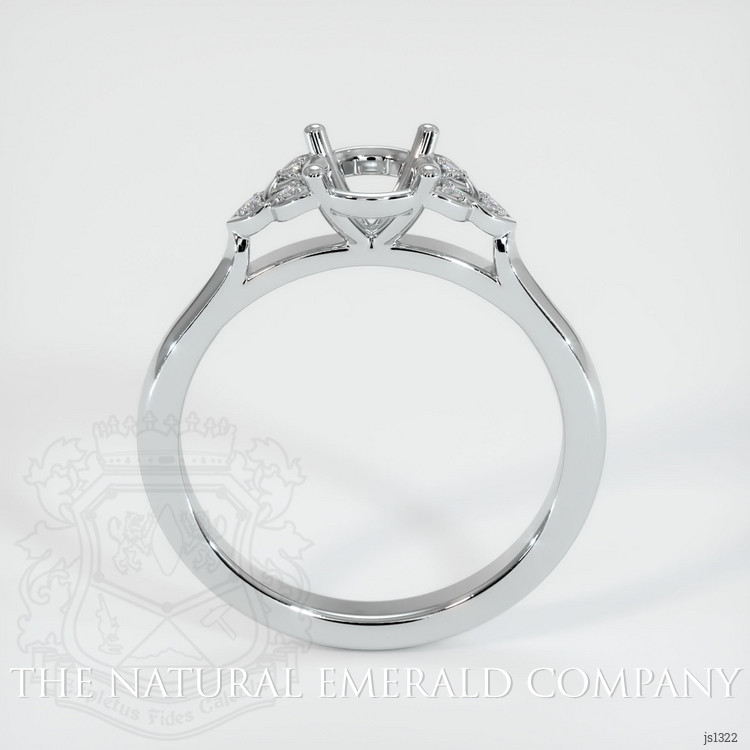 18K White Gold Accent Stones Ring Setting