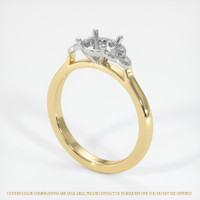 14K White & Yellow Accent Stones Ring Setting Video