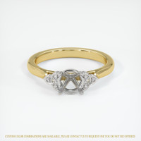 18K White & Yellow Accent Stones Ring Setting Image