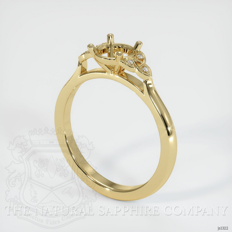 10K Yellow Gold Accent Stones Ring Setting