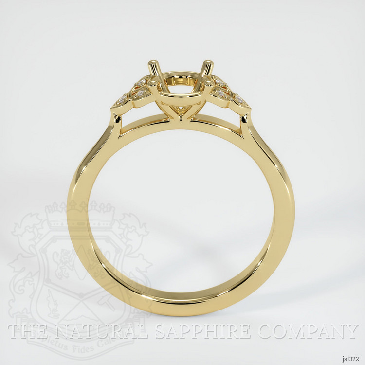 14K Yellow Gold Accent Stones Ring Setting