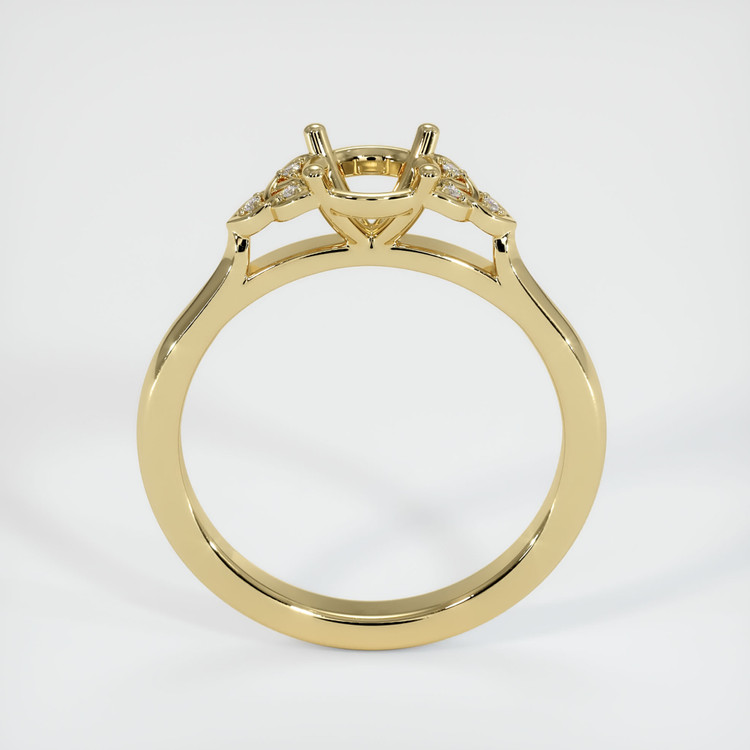 14K Yellow Gold Accent Stones Ring Setting