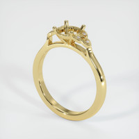 18K Yellow Gold Accent Stones Ring Setting Video