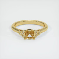 18K Yellow Gold Accent Stones Ring Setting Image