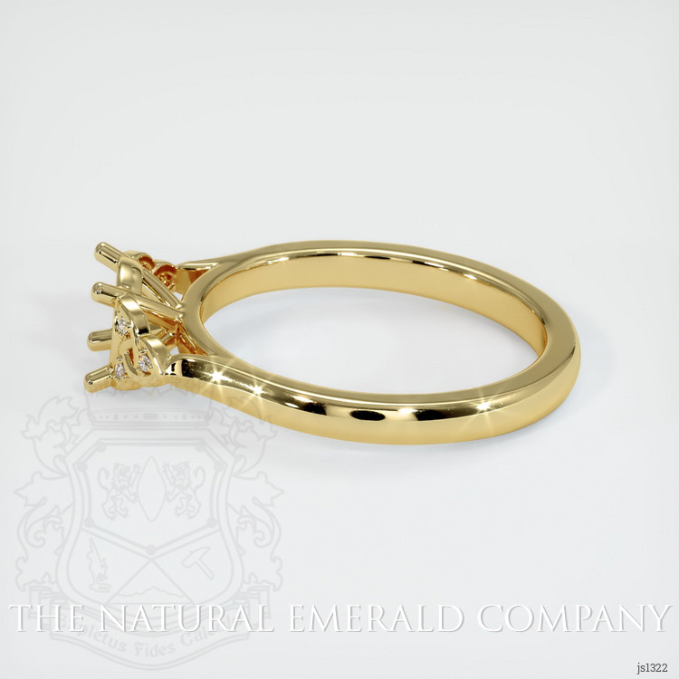 18K Yellow Gold Accent Stones Ring Setting