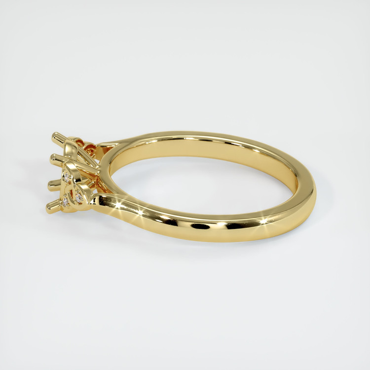 18K Yellow Gold Accent Stones Ring Setting