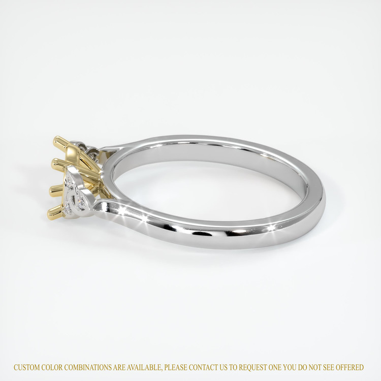 14K Yellow & White Accent Stones Ring Setting