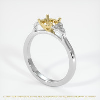 18K Yellow & White Accent Stones Ring Setting Video