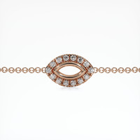 14K Rose Gold Pave Bracelet Setting Video