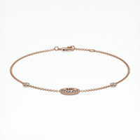 14K Rose Gold Pave Bracelet Setting Image