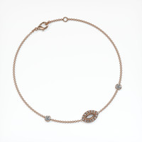 14K Rose Gold Pave Bracelet Setting Image